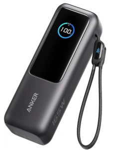 Compact Power Bank With Built-In Cables